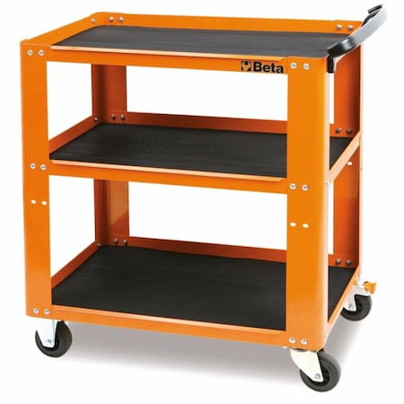 Steel Tool Cart, 3 Shelves, 440 Lbs